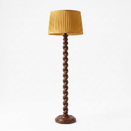 'Cakra' Floor Lamp – 150 cm | Handcrafted Teak Wood Floor Lamp in Maroon