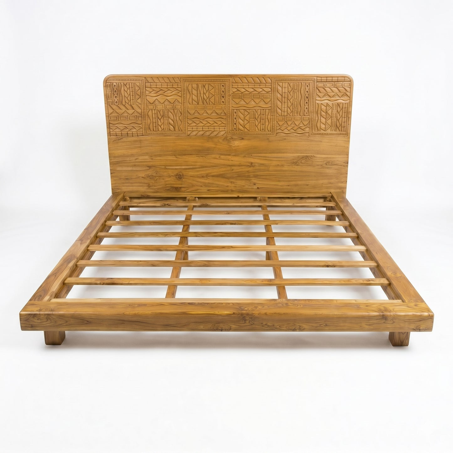 Teak Wooden Bed Frame "Muda" - King Size
