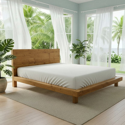 Teak Wooden Bed Frame "Kanav" - King Size
