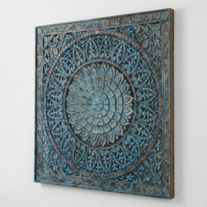 Carved Bed Headboard "Cendana" Queen Size - Samudra