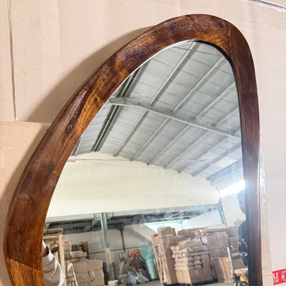 Wooden Organic Mirror 'Darry' - Natural -  190x70cm