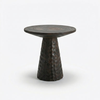 Wooden Side Table / Stool 'Ruang' in Black - 50 x 50 cm