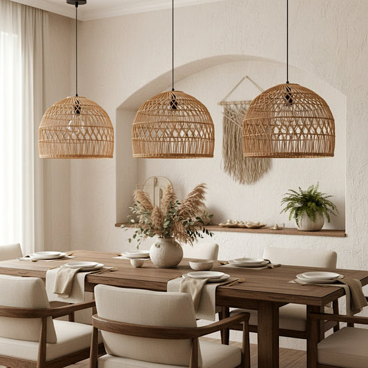 Rattan Pendant Lamp Shades "Jimbaran"