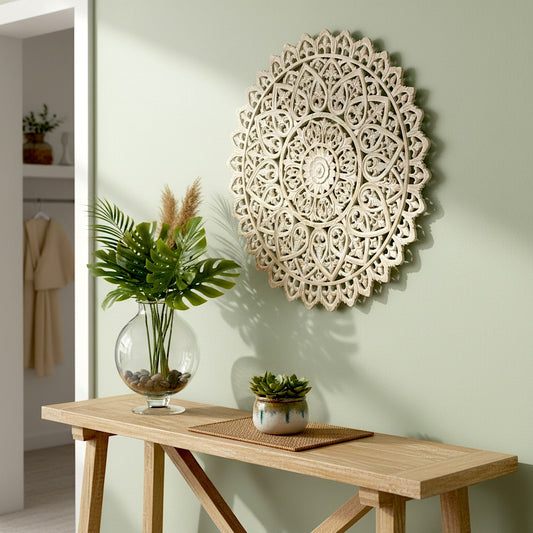 Decorative Mandala "Mahkota"- Antic-wash - 100 cm