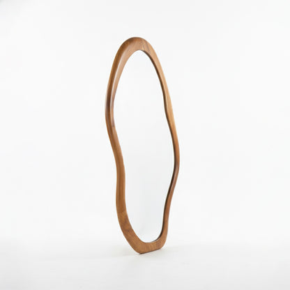 Wooden Organic Mirror 'Laras' - Natural -  110 x 50 cm
