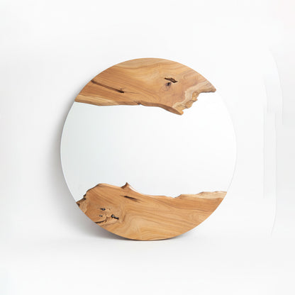 Wooden Round Mirror "Bumi" - Natural - 60 cm
