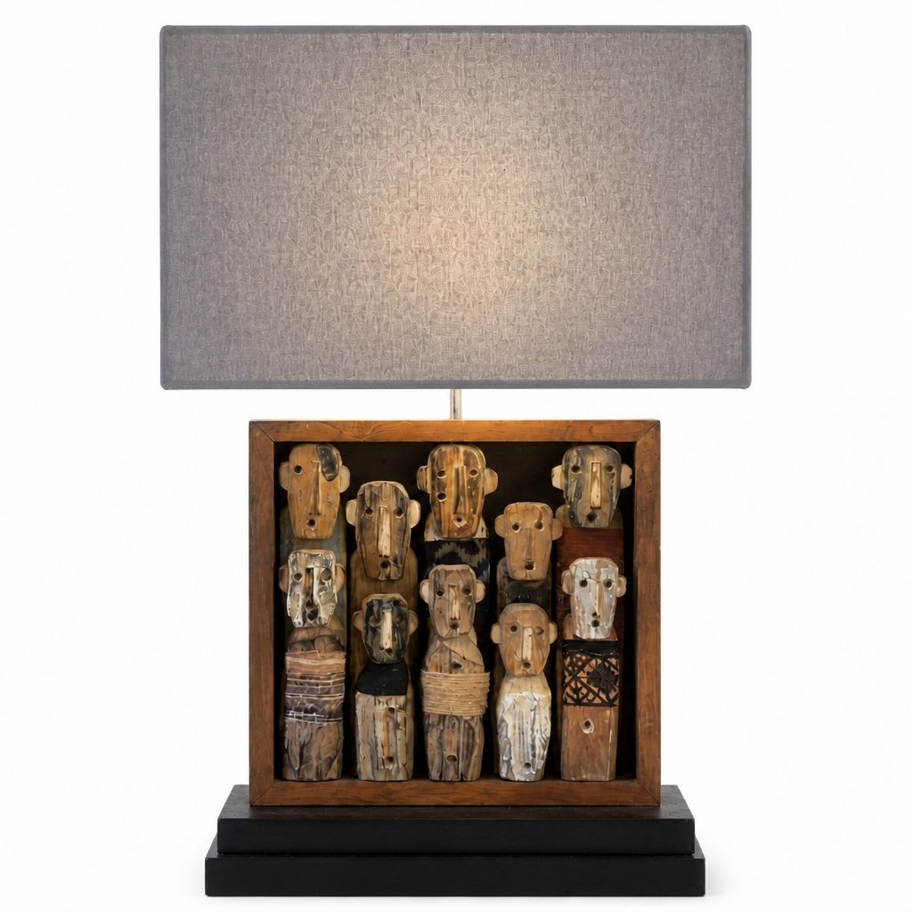 Wooden Table Lamp "Mukha"