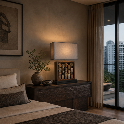 Wooden Table Lamp "Mukha"