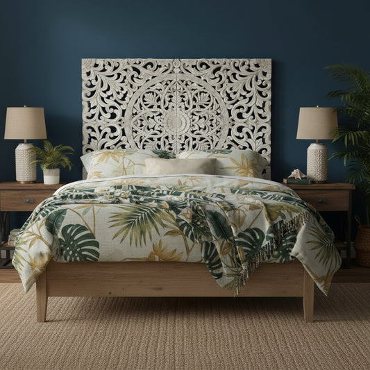 Carved Bed Headboard "Murraya"