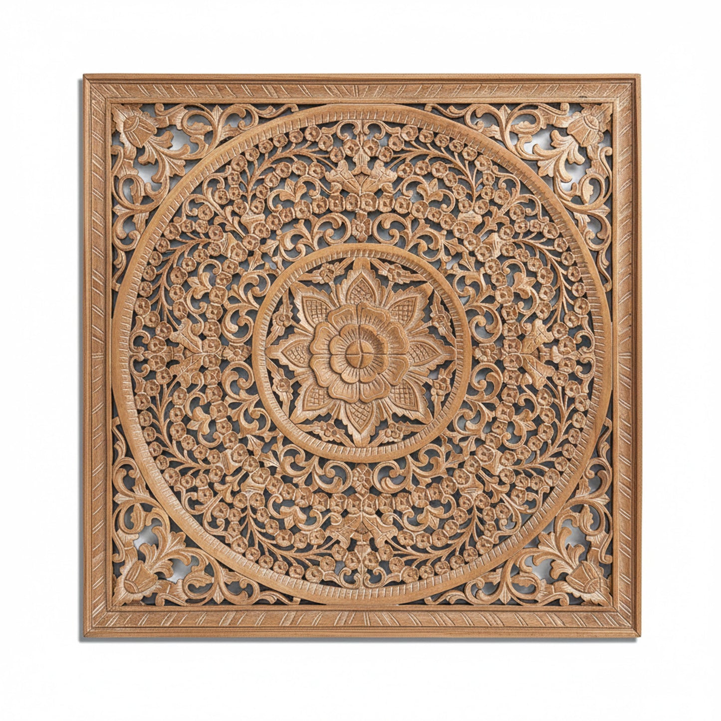 Decorative Panel "Peony" - Natural Brown - 120 cm