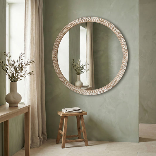 Hand Carved Mirror "Rahayu" - 100 cm