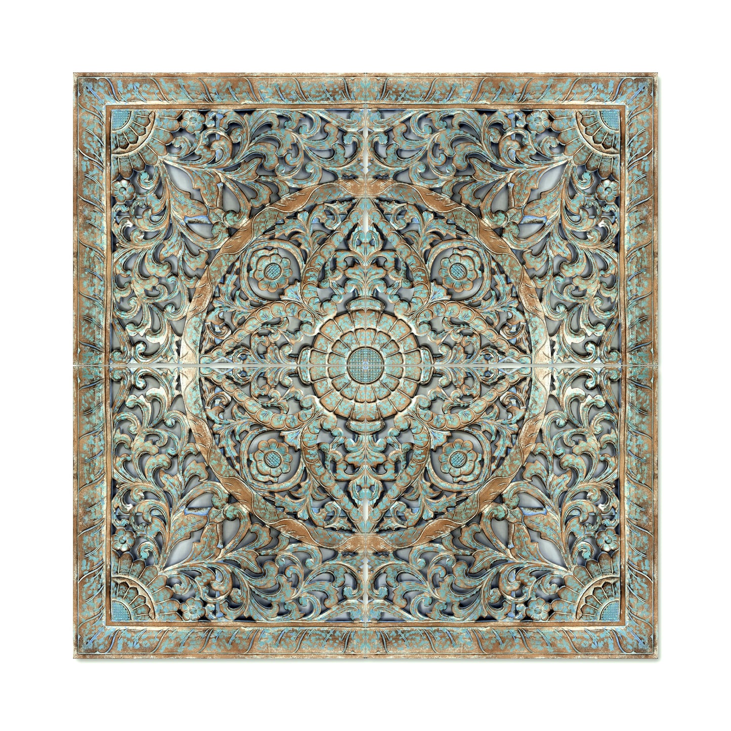 Carved Full Bed Headboard "Samudra"