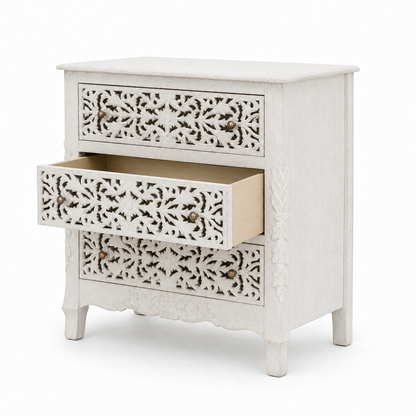 Wooden Carved Console Cabinet With Storage "Karma" - 120 x 90 cm