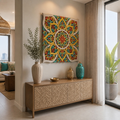 Carved Decorative Panel "Impian" - 80 x 80 cm