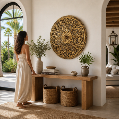 Carved Decorative Mandala "Kejayaan" - 80 cm