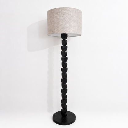 Wooden Floor Lamp in Black 'Le Naro' - 150 cm