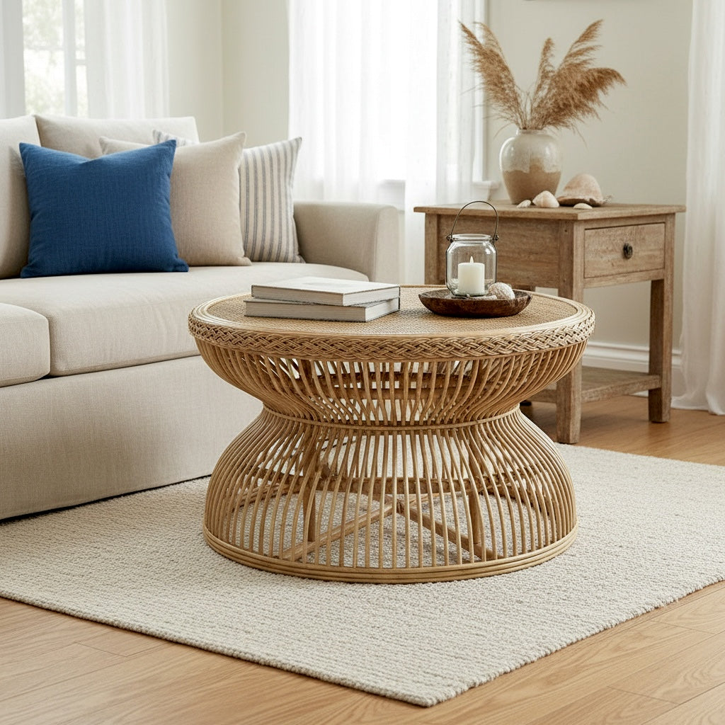 Rattan Coffee Table "Jessi" - 80 cm