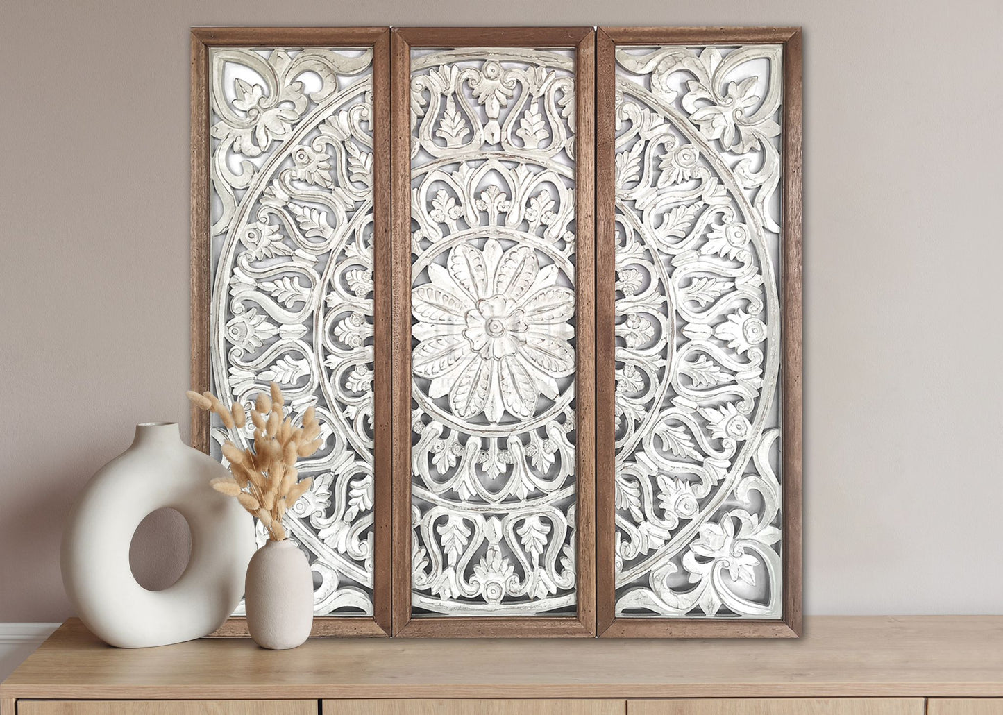 Decorative Panel "Galungan" - White Wash