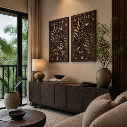 Carved Decorative Panel "Tropika" - 65 x 45 cm