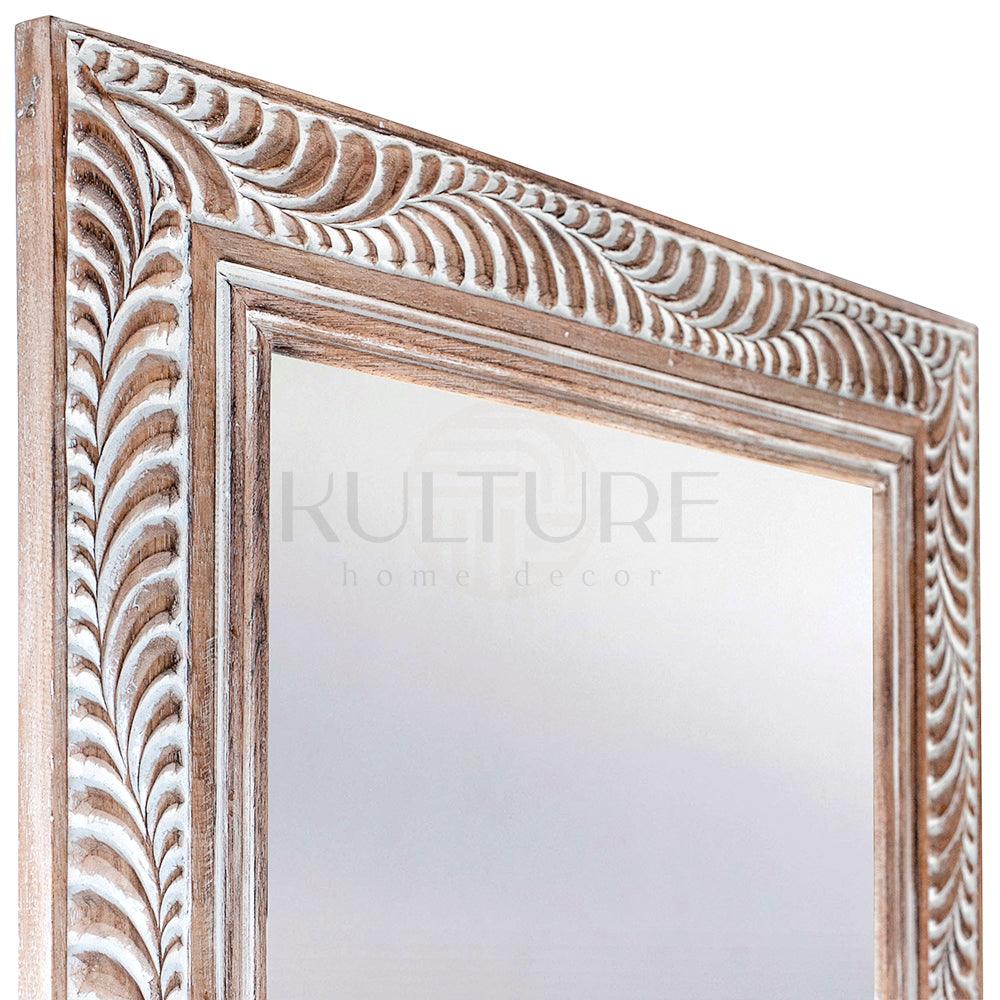 wood mirror dumogi natural wash bali design hand carved hand made home decorative house furniture wood material