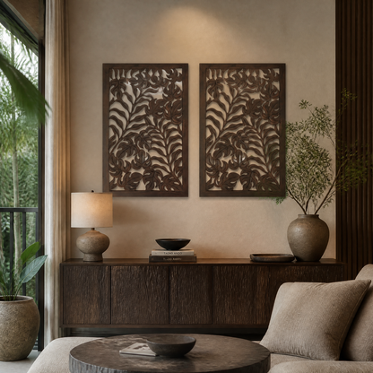 Carved Decorative Panel "Tropika" - 65 x 45 cm