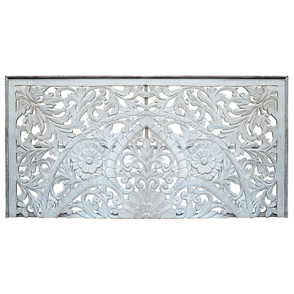 Half Cut Carved Bed Headboard "Teratai" - USA