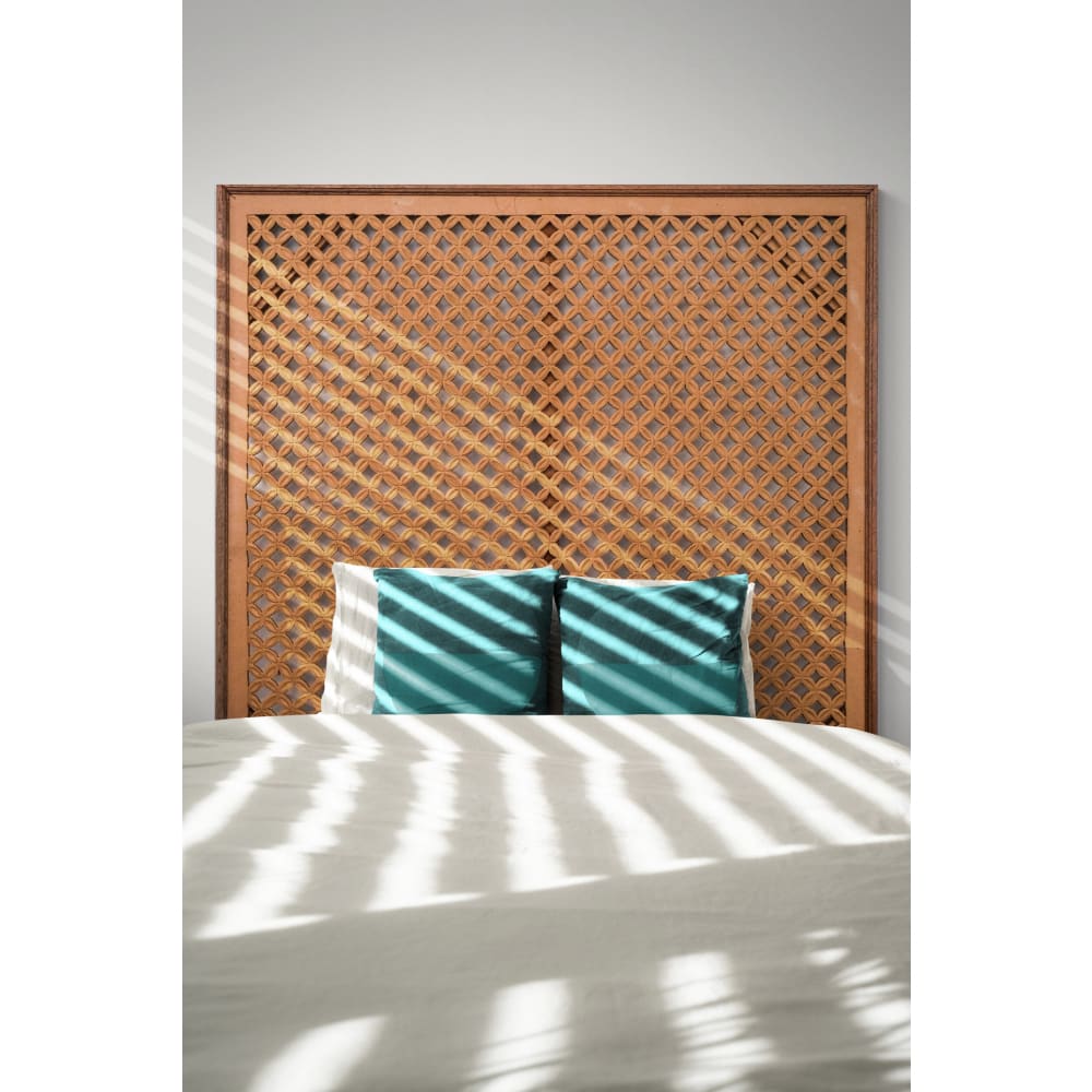 Bed Headboard Carved Jagasatru - Natural