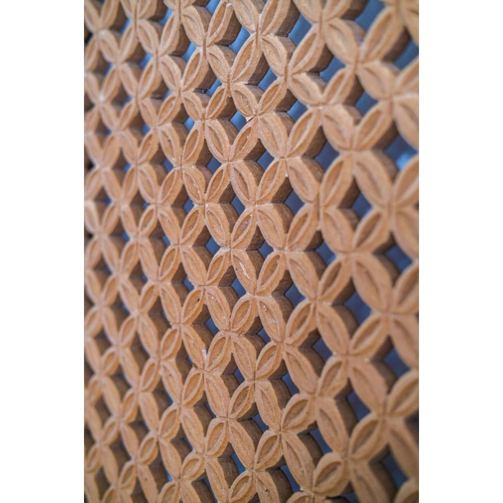 Bed Headboard Carved Jagasatru - Natural